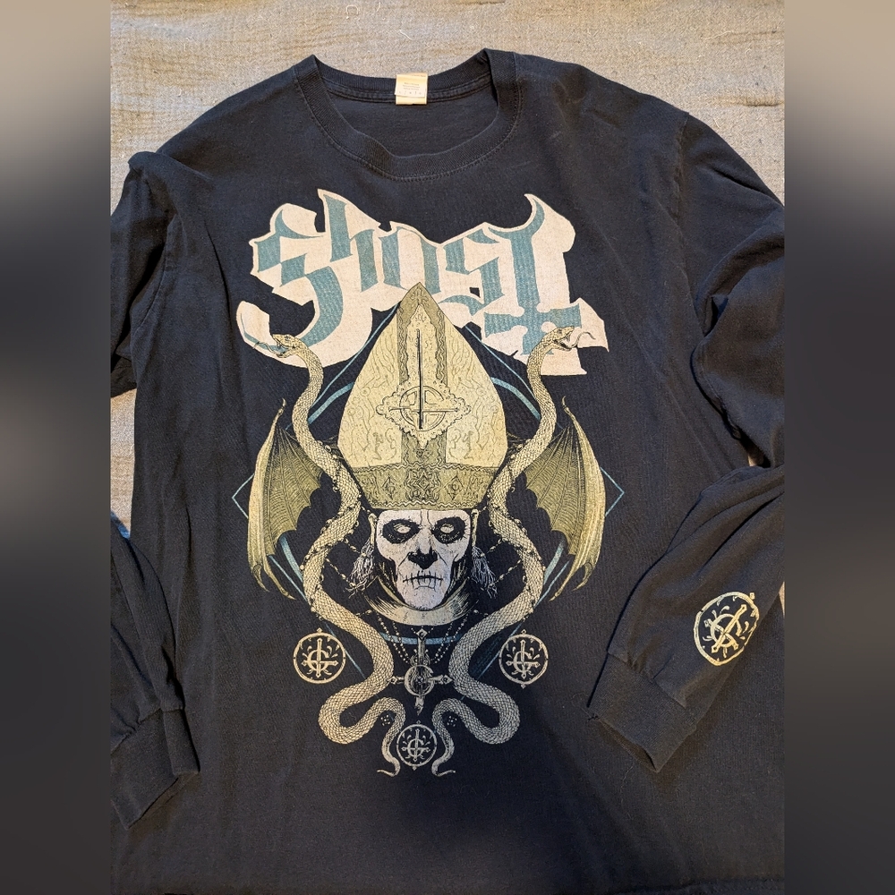 Ghost Black Long Sleeve Tee